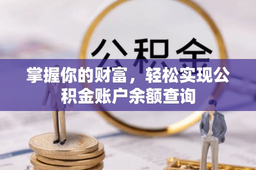 临泉掌握你的财富，轻松实现公积金账户余额查询