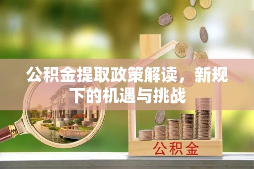 临泉公积金提取政策解读，新规下的机遇与挑战